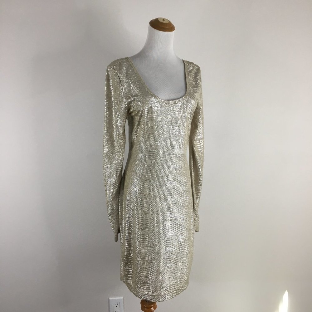 Bcbgeneration Gold Subtle Silver Textured Scoop N… - image 5